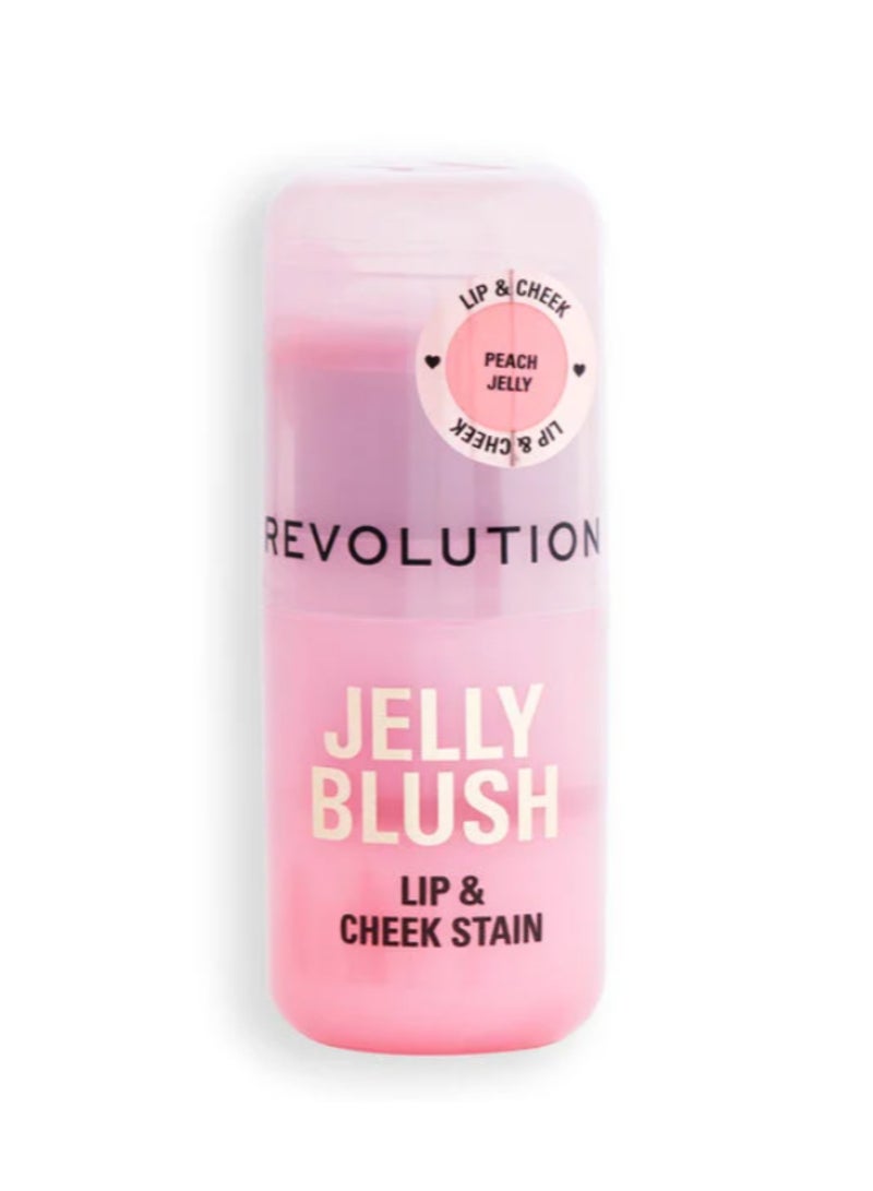 REVOLUTION Jelly Blush Stick Lip And Cheek Stain Peach Orange - Image 1